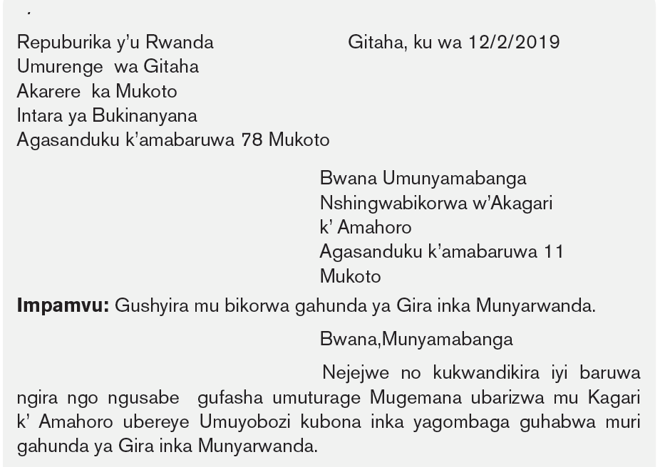 Course: Kinyarwanda SME & SSE Copy 1, Topic: UMUTWE WA 3 IMIYOBORERE MYIZA